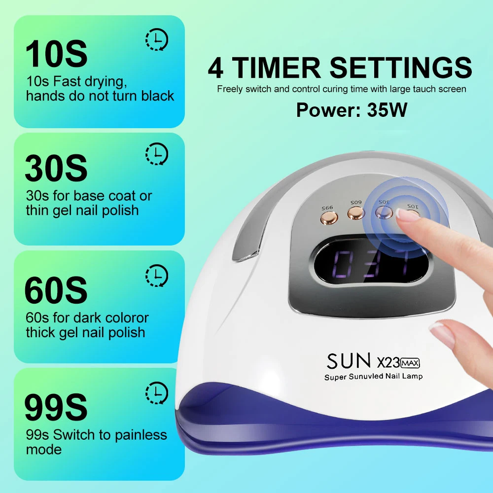 Sécheur professionnel de lampe UV pour Nail Art, 81led, avec 4 minuteries et capteur automatique, lampe de polymérisation, outil de manucure pour vernis à ongles en Gel