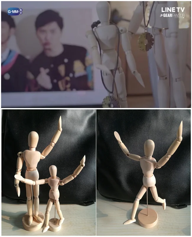 New Thailand Stars Drama SotustheSeries Kongpob Arthit SingtoKrist little wooden man cute Accessories