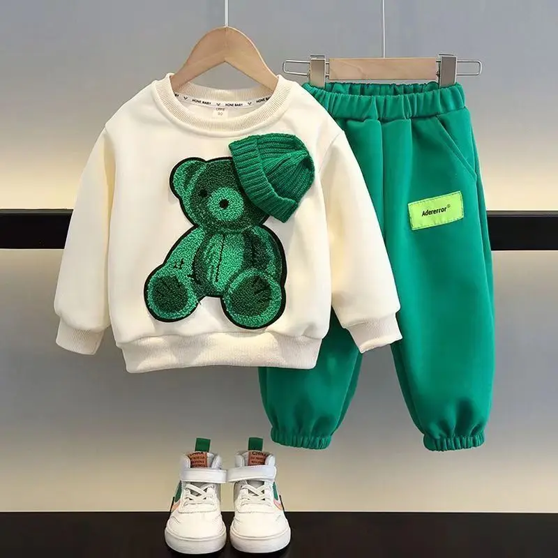 2 3 4 5 6 7 8 9 Y Children\'s Autumn Set 2023 New Fashion Korean Edition Boys and Girls\' Long Sleeve Sweater Pants Two Piece Set