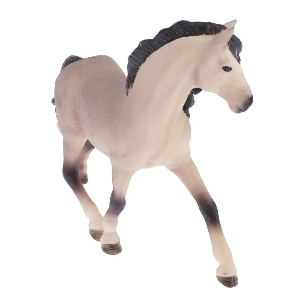 Simulación caballo andaluz figura Animal modelo decoraciones para el hogar/juguete educativo para niños