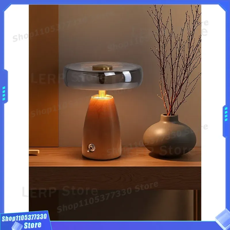 Vintage French Glass Table Lamp Retro Bedside Light Luxury Designer Decorative Lamp for Bedroom High End Atmosphere Lighting