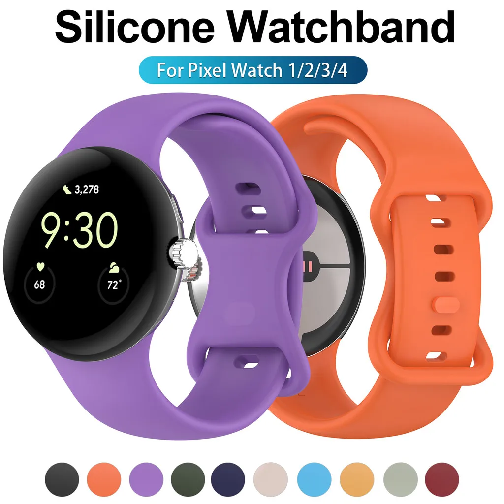 Silicone Watchband for Google Pixel Watch 4 3 45mm 41mm Original Correa Bracelet for Google Pixel Watch 3/2 1