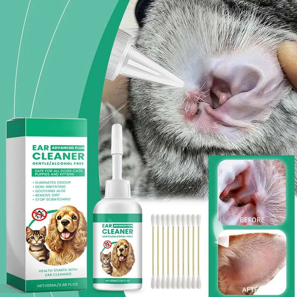 Dogs Earmite Oil Ear Mitetreatment For Dogs And Cats Pet Ear Canals Cats Earmite Pet Ear Cleaners Pet Ear Wash K6r8