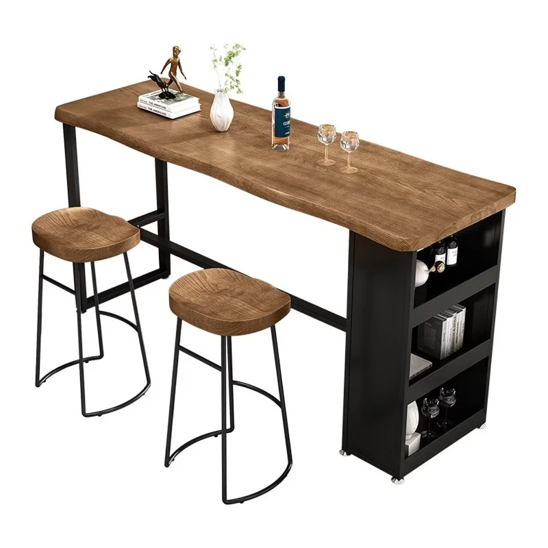 

Solid wood bar table Household partition Small bar cabinet