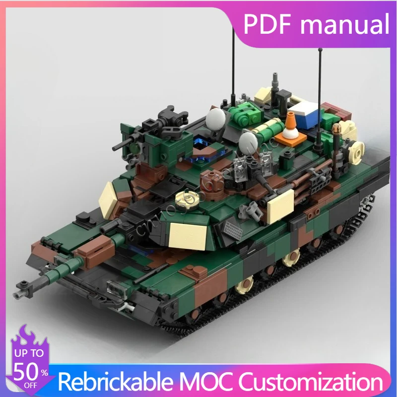 1678 PCS MOC Building Blocks M1A2 Abrams SEP V2 Model DIY Assemble Bricks Military Educational Creative Collection Toys Gifts