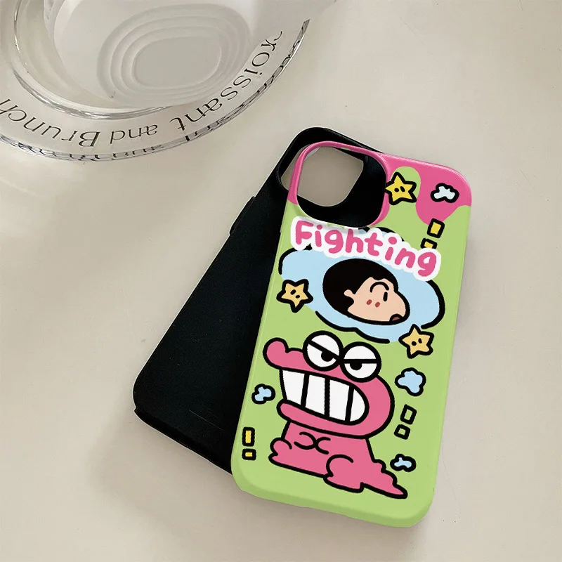 Crayon Shin-chan Phone Case for IPhone 14 Pro Max 15promax 11 12 13 Pro Max 14Pro 13Pro Cute Scrub Shockproof Soft Back Cover