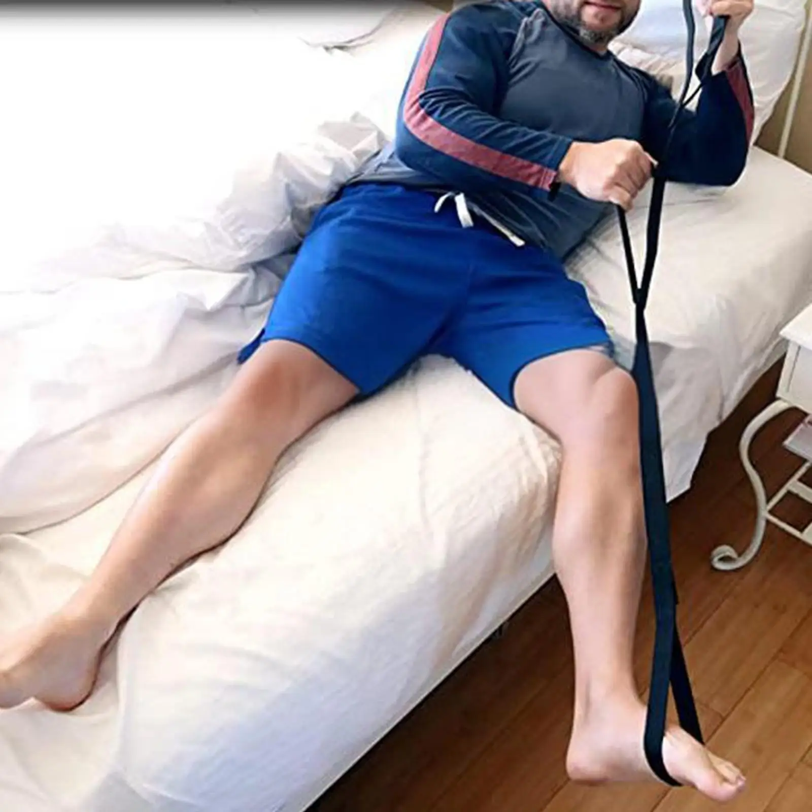 Leg Lifter Assist Nylon Webbing Multiple Loop Multipurpose Auxiliary Leg Lifter Mobility Tool for Bed Indoor Couch Sofa Outdoor