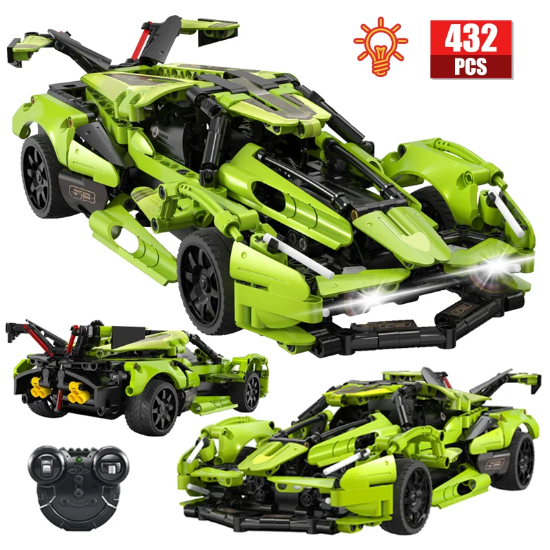 

432pcs Technical RC APP Remote Control Sports Car Model Building Blocks City Expert Racing Car Bricks For Kid Toys Gifts