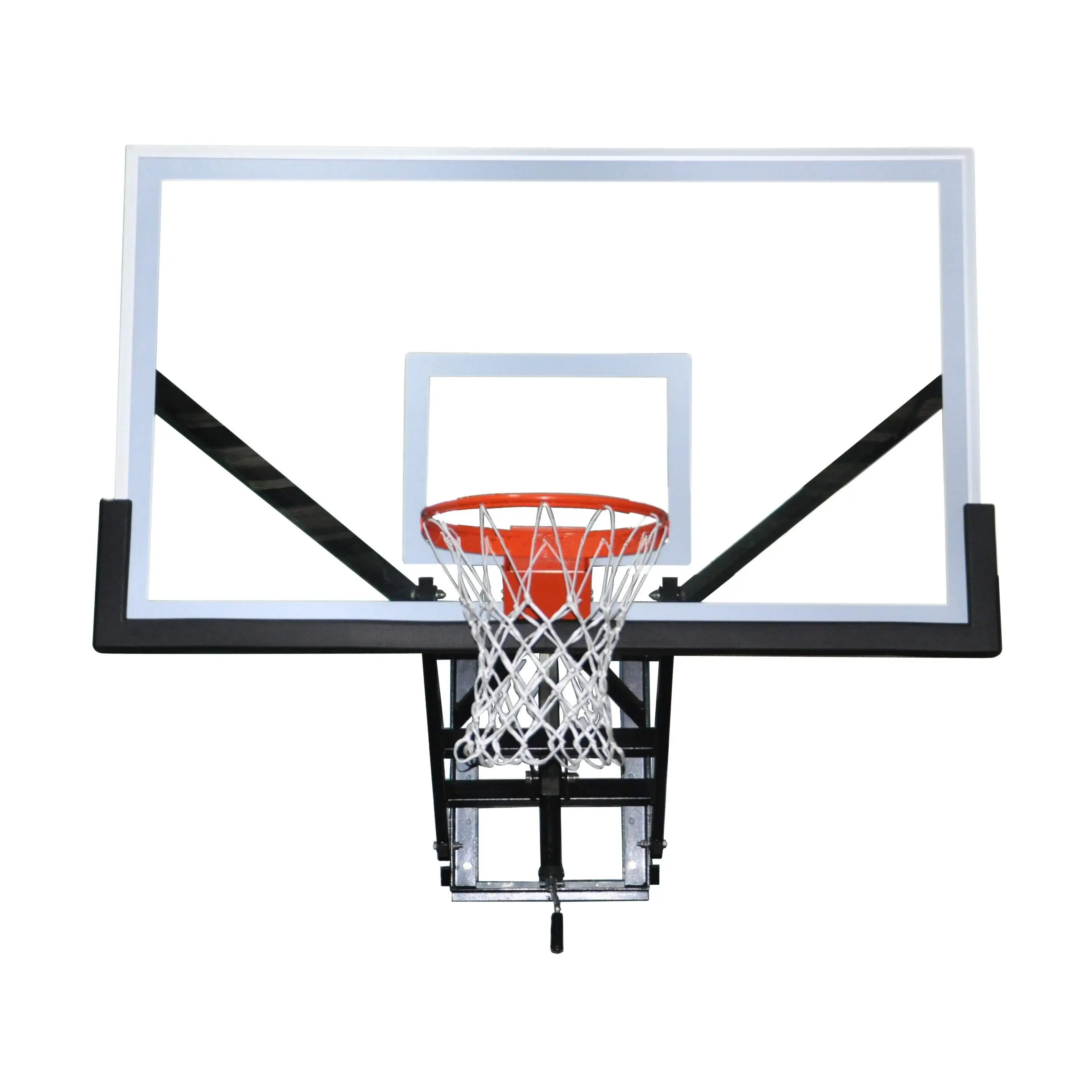 Easy to install wall mount height adjustable basketball target with tempered glass backplane