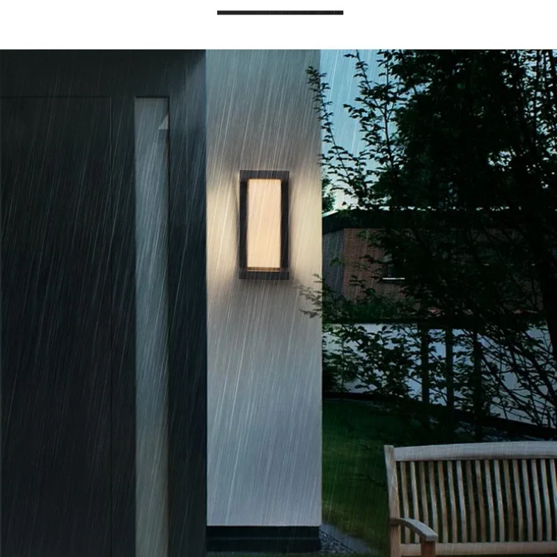 Luz Led de pared para exteriores, iluminación impermeable IP65 con Sensor de movimiento, para porche, balcón, jardín, Villa, Patio, pasillo, puerta