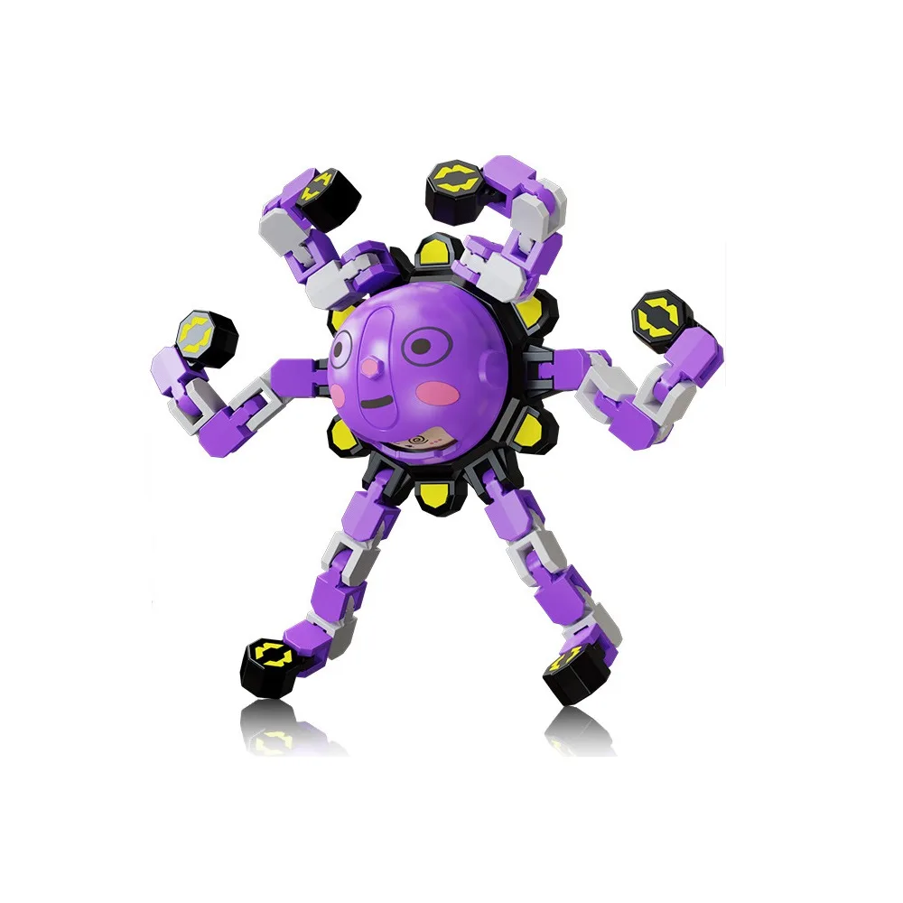 

Пластиковый механический светящийся гироскоп, меняющий лицо, осьминог, робот на кончике пальца, универсальная цепочка, руководство по вращению