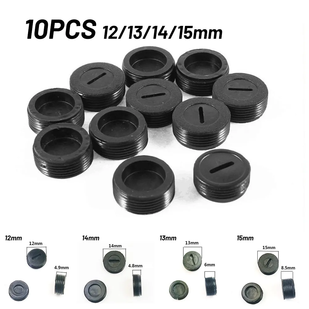 10Pcs 12/13mm Carbon Pinsel Halter Kappe Pinsel Abdeckung Schwarz Kunststoff Schraube Carbon Pinsel Halter Kappe Für elektrische Bohrer Winkel Grinder