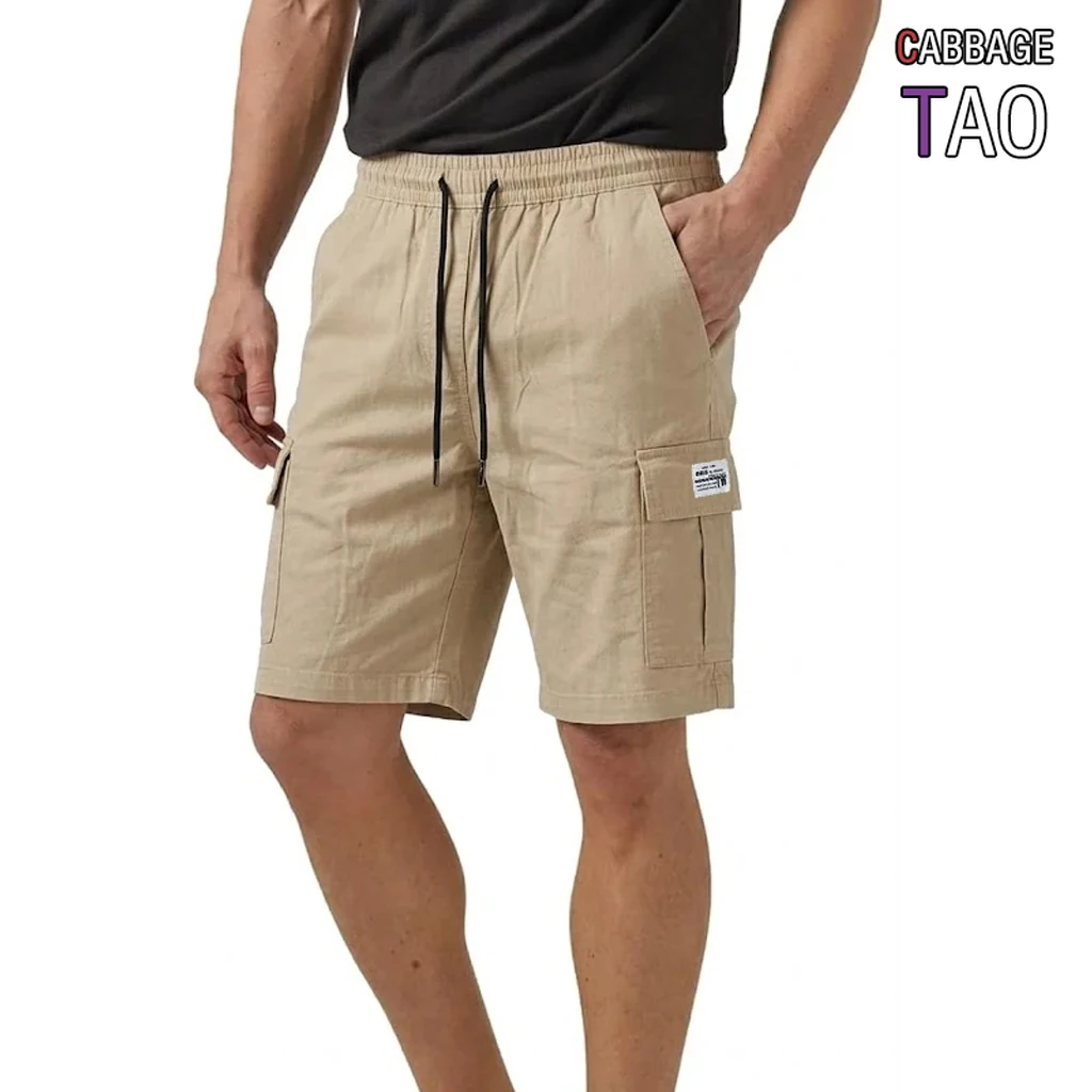 

Mens Summer Multi-Pocket Cargo Shorts Loose Waist Knee Length Bottoms and Casual Sport Work Shorts for Daily Outdoor Wear