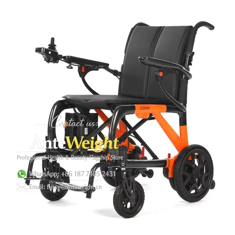 11.9KG Ultra Light Power Wheelchair Easy Operation Foldable Carbon Fiber Electric Wheelchair
