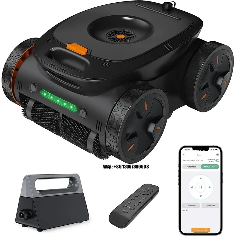 Cordless Wall Climbing Vacuum Cleaner Suction Swimming Pool Automatic Cleaner Robot