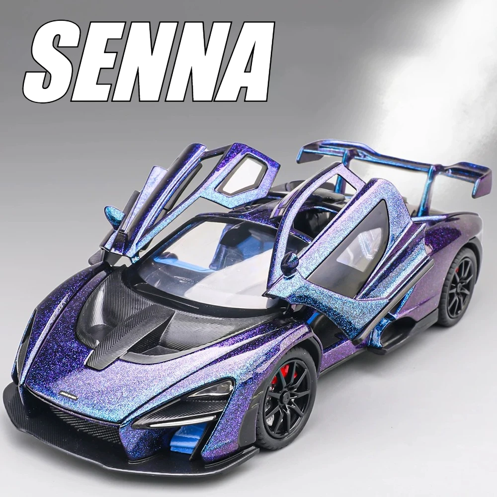 1-24-セナ-レヴエルト-スポーツカーモデルおもちゃ-ホイールステアリング-プルバック-ミュージックライト-合金スプレー-スーパーカーモデル-男の子向けホビーギフト