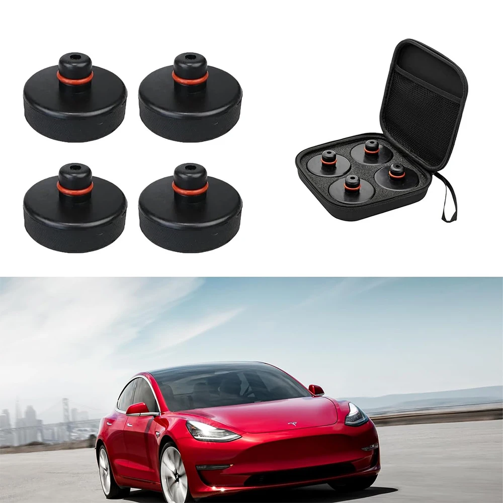 4pcs Lifting Jack Pads for Tesla Model 3 Y S X Highland 2024 2023 2022 Accessories Rubber Pucks Chassis Lift Stands Adapter Case