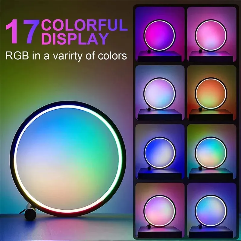 10 Inch Smart LED Night Light RGB Desktop Atmosphere Desk Lamp App Remote Music Rhythm Lights Game Bedroom Bedside Decoration