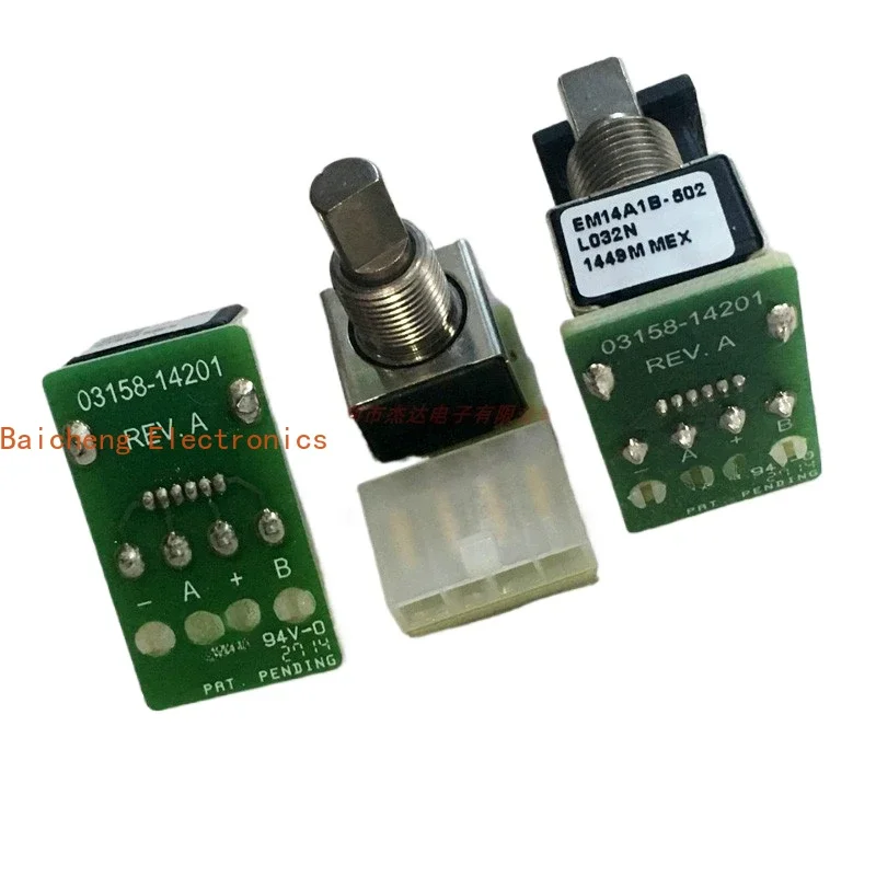 1PCS Optical encoder 32 fixed-point pulse number EM14A1B-502-L032N with circuit board holder