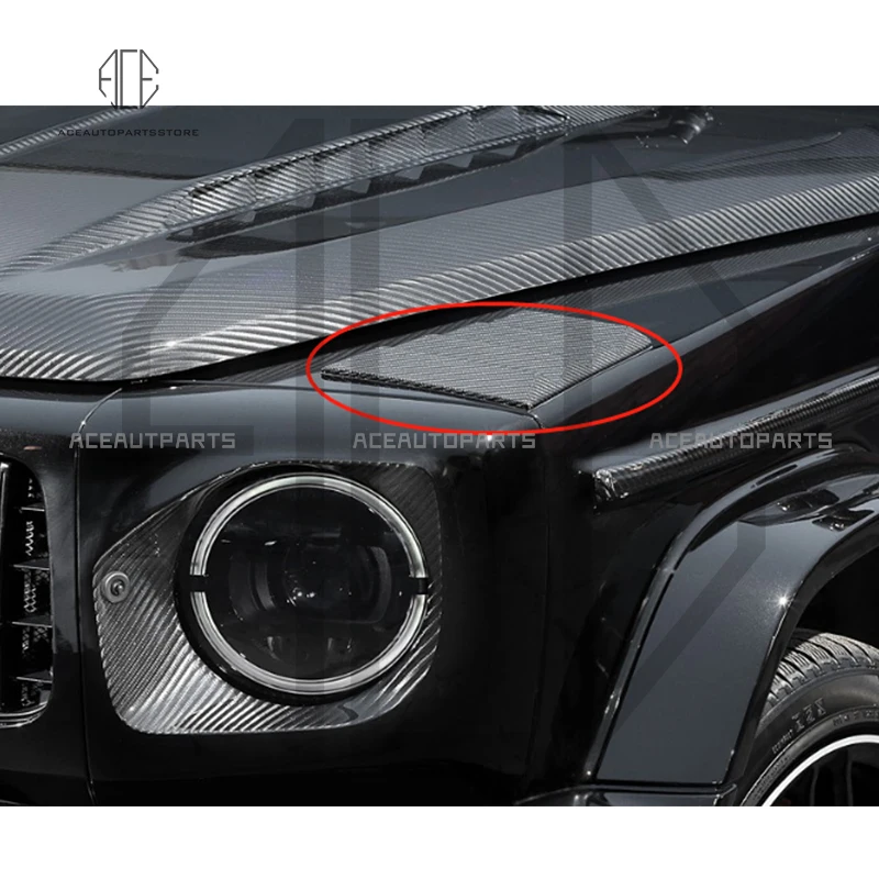 Real Carbon Fiber Side Fender Vent Trims Cover For Mercedes-Benz G Class W464 G550 G63