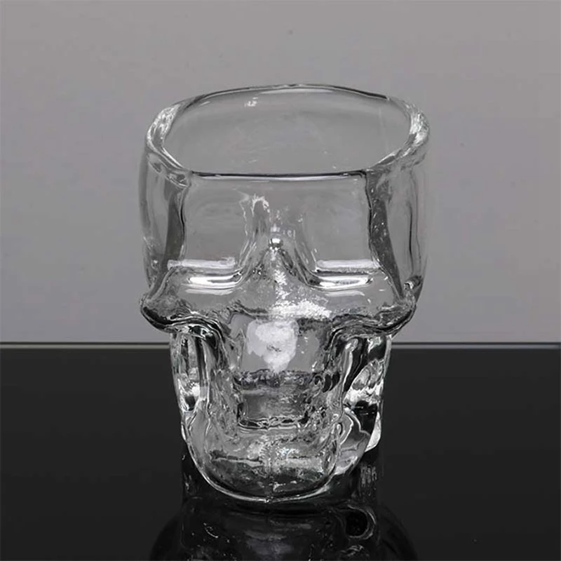 1pcs Skull Glass Vodka Glass Strong Ice Glass Skull Design Wine Gothic Water Glass Home Bar Supplies Drink Whiskey Skull Glass