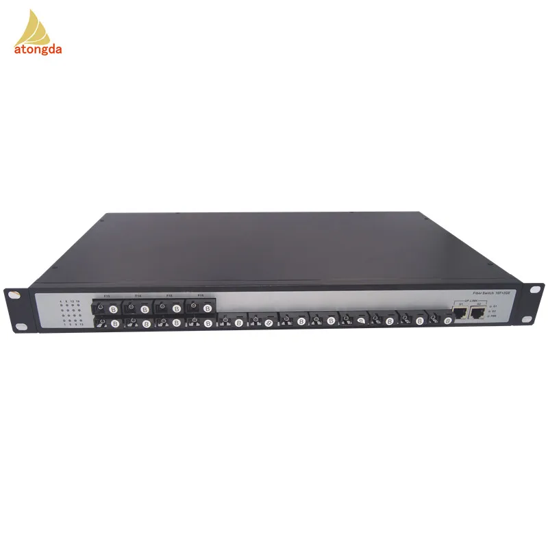 hit product16 Port SC 1000Mbps Fiber 2*1000Mbps Base-FX RJ45 Ethernet Network Fiber Optic Switch Media Converter 3-20KM 1310nm/1
