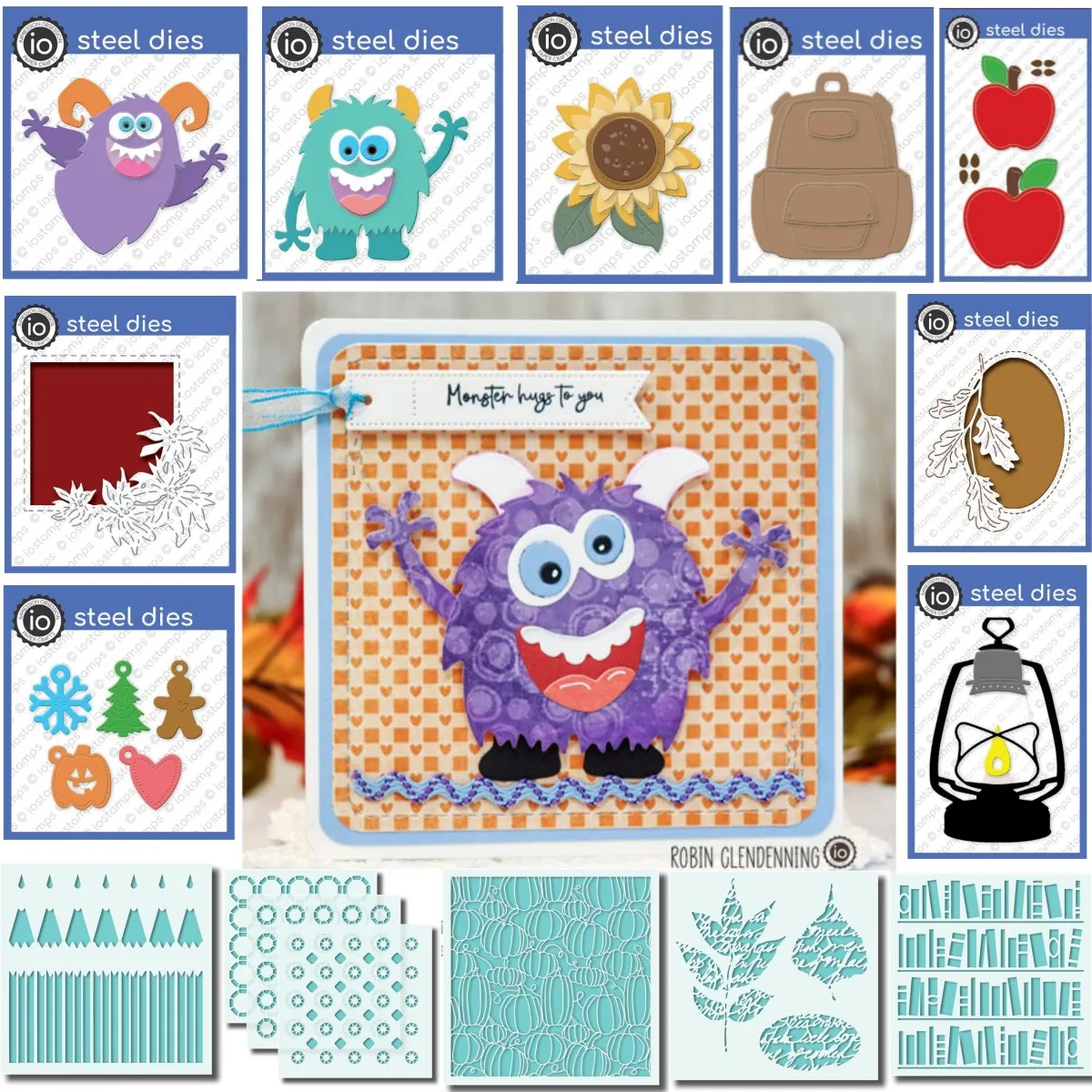 2024 Halloween Fuzzy Monster Sunflower Poinsettia Frame Metal Cutting Dies Stencil DIY Decorating Scrapbook Paper Card Craft Die