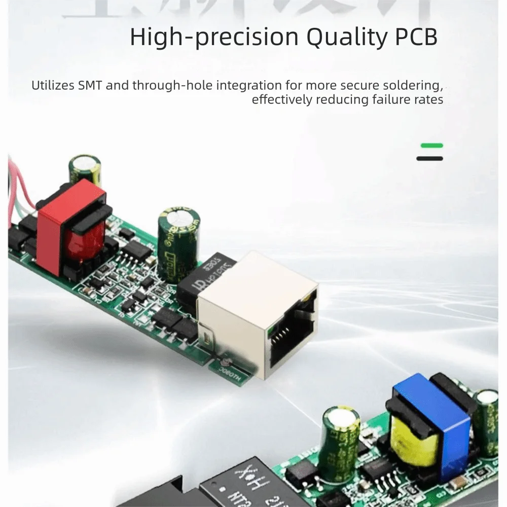 100Mbps1000Mbps Gigabit POE Splitter 5V 2.4A 5V 3.5A 48V To 5V PoE To TYPE-C Splitter Strong Compatibility