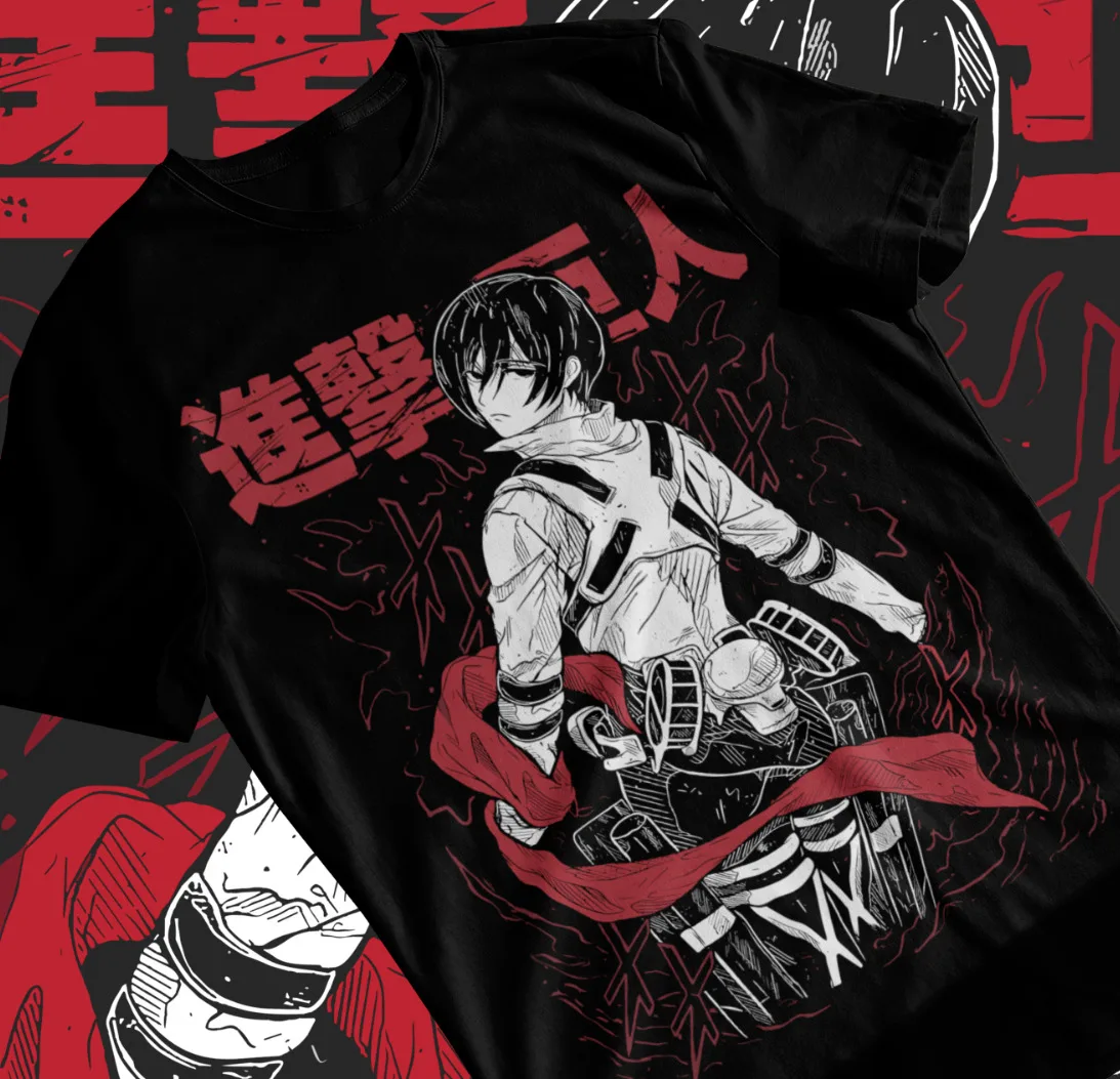 

T-Shirt Attack on Titan Ackerman Levi Shingeki No Kyojin Anime Soft Tee