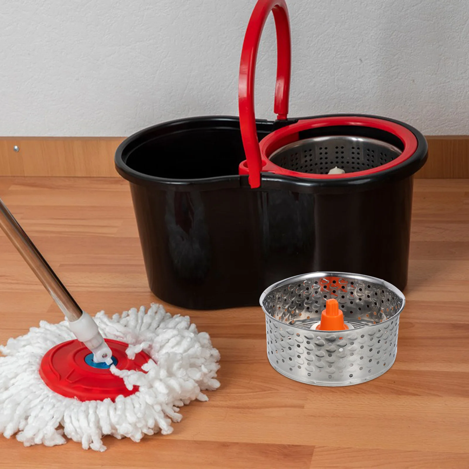 

Stainless Steel Metal Basket for Rotary Mop Bucket Accessories Splashing Mop Head Water Removal Clean Maintain