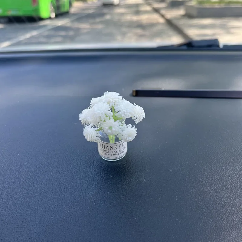 Car Mounted Simulation Flower Ornament Cure Gypsophila Interior Accessories Romantic Pretty Vase Mini Fresh Console New Pattern