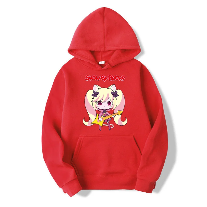 Sanrio Show By Rock Men's and Women's Hoodie Casual Street Clothing Long sleeved Sweatshirt Boys and Girls Autumn Top Coat