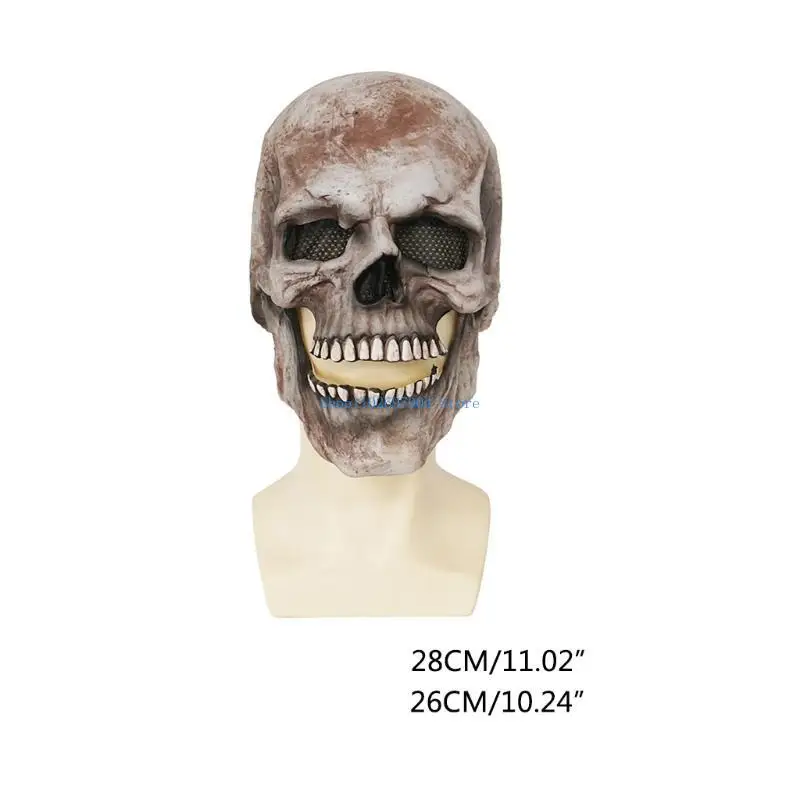 N7yf inteira para aparência realista aparência adulta máscara látex máscara esqueleto assustador crânio