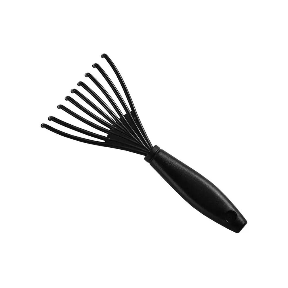 Brosse à cheveux en forme de L avec poignée en plastique, peigne intégré, nettoyeur de cheveux, griffe de livres, outils de brosse, accessoires de beauté, 1PC, L8W9