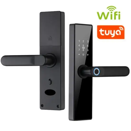 Tuya Smart Door Lock Security Digital Electronic Lock with WiFi APP Fingerprint Password RFID Unlocking Home Security