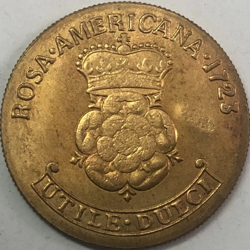 1723 Rosa Americana Colonials Copper Coin copy