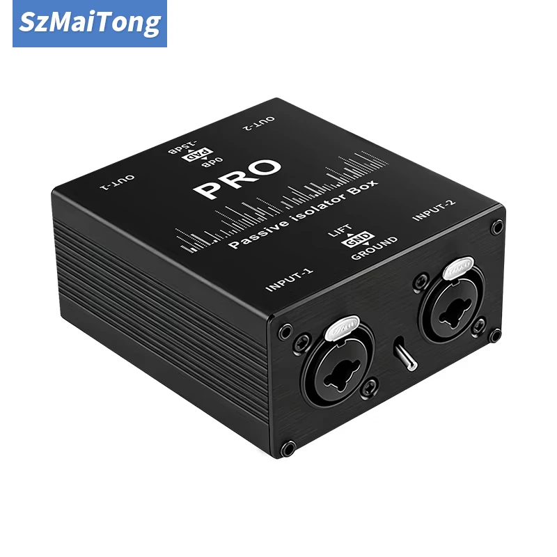 Audio Isolator XLR 6.5mm Common Ground Filter Current Noise Eliminator for Live Broadcast Mixer Microphone
