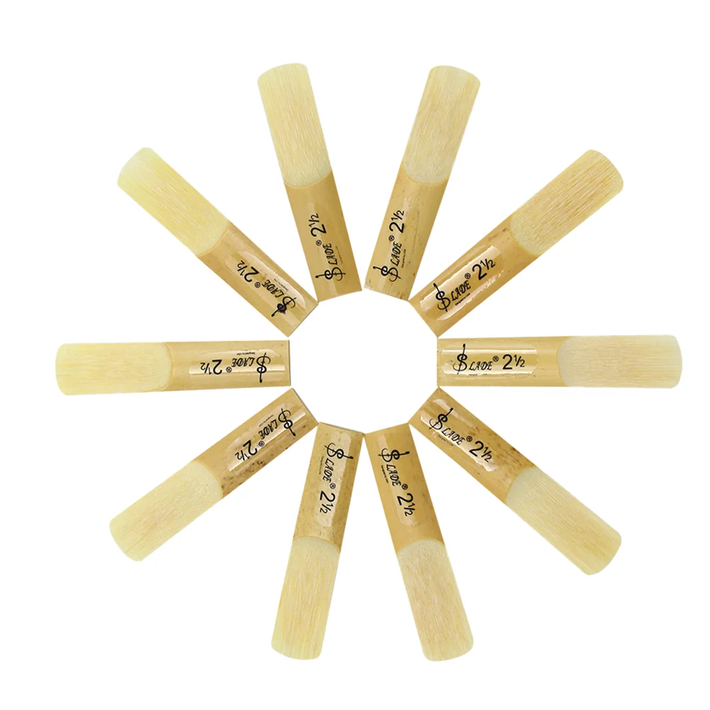 

10pcs 25 2-1/2 Bamboo Reeds Set for Saxophone Sax Accessory Part (Alto) saxophone saxophone reeds 25