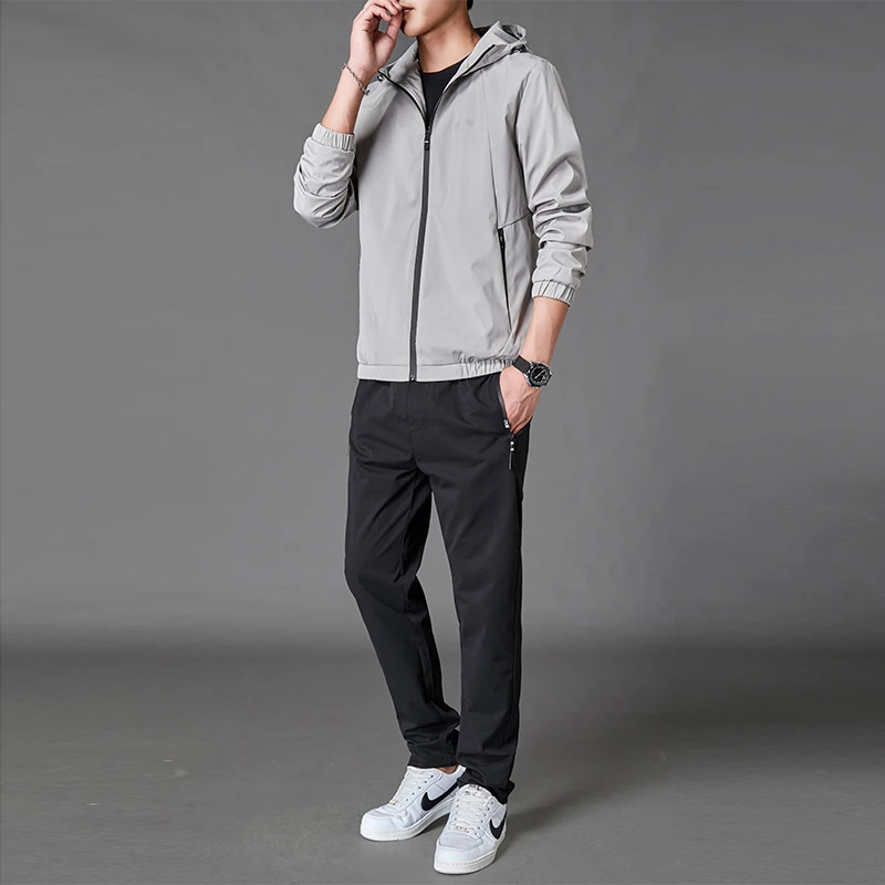 

2024 New Harajuku Hip Hop Hoodies Sweatshirts Men Pullover 2 PCS Hoodies And Pants Mens Streetwear Tracksuit