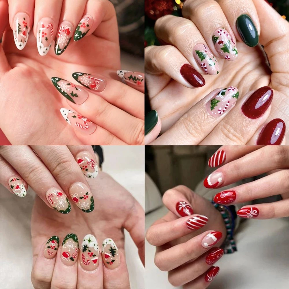 30 pçs/set 3d misturado glitter natal adesivos de unhas kawaii elk/floco de neve/urso/boneco de neve decalque de natal 1000 + padrões boneco de neve slider