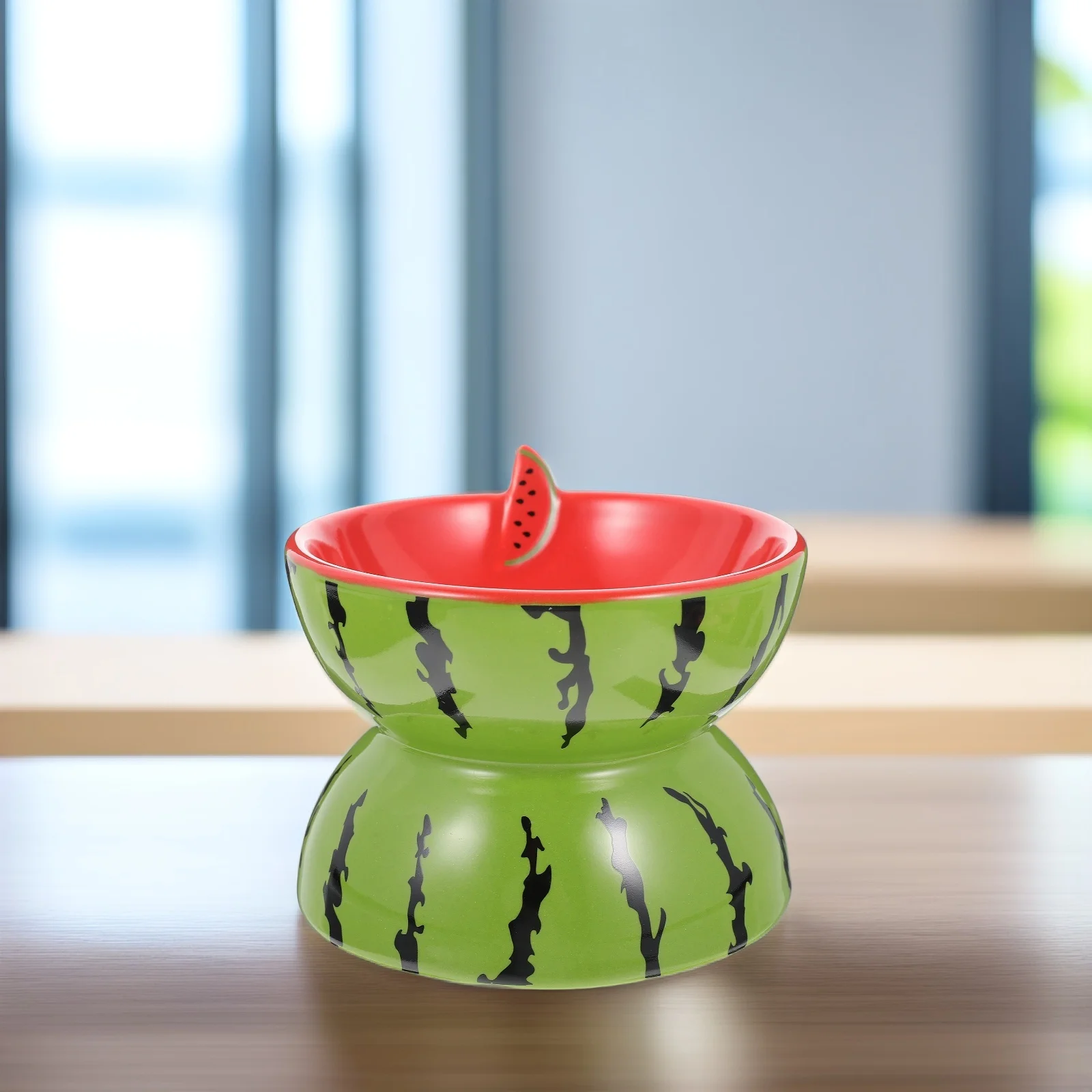 

Cat Bowl Reusable Feeding Convenient Floor Pet Supply Green Accessory Household Dog