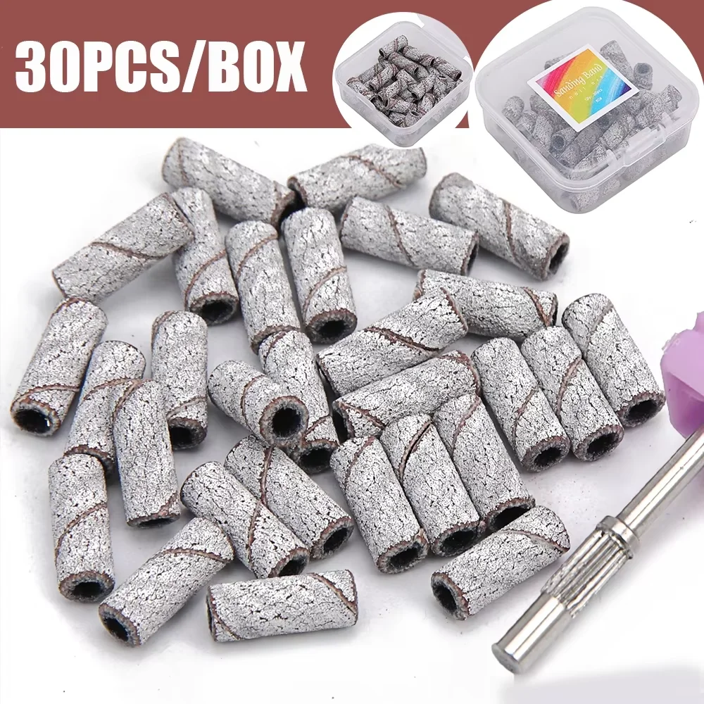 Mini bandes de ponçage, forets à ongles en acier inoxydable, mandrin de 3.1mm, accessoires de manucure électriques