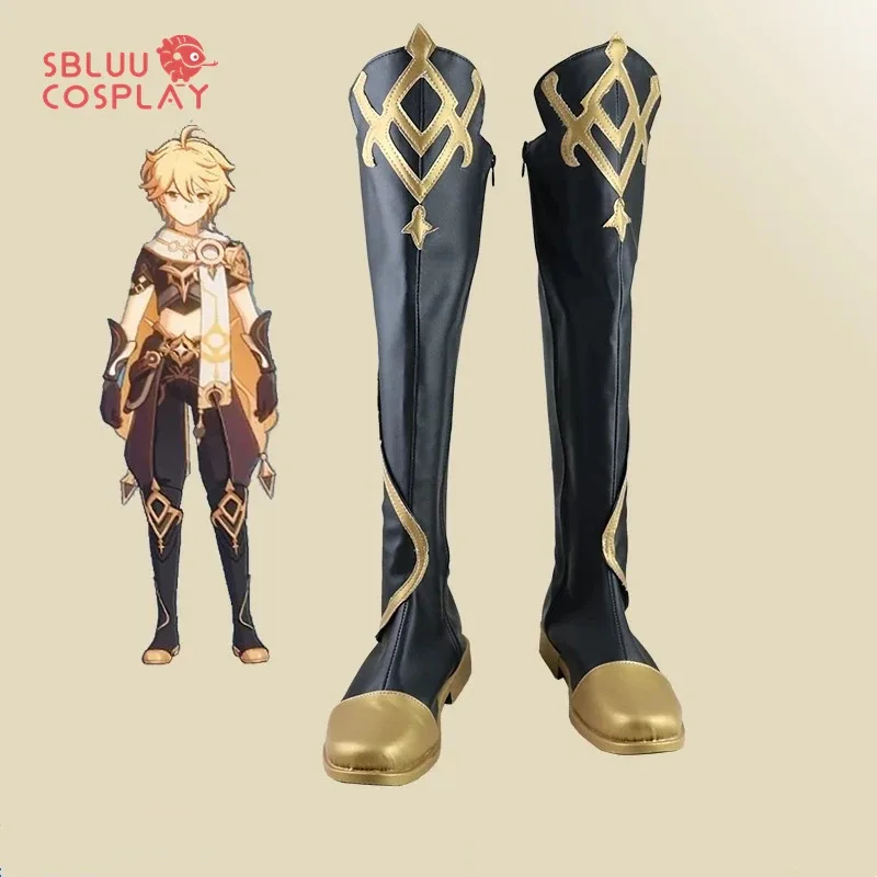 

Genshin Impact Traveler Aether Обувь для косплея Конг Сапоги на заказ