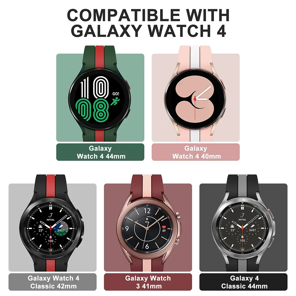 Geen kloof siliconen band voor Samsung Galaxy Watch 7 6 5 4 44/40mm 5 Pro 45mm originele armband voor horloge 6 Classic 47mm 43mm Correa