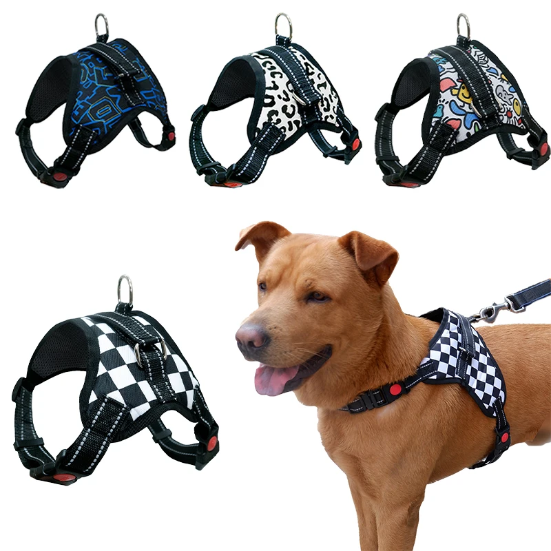 Reflective Pet Dog Harness Vest Dog Chest Strap for French Bulldog Collar Shiba Inu Harness for Small Large Dogs Walking Product