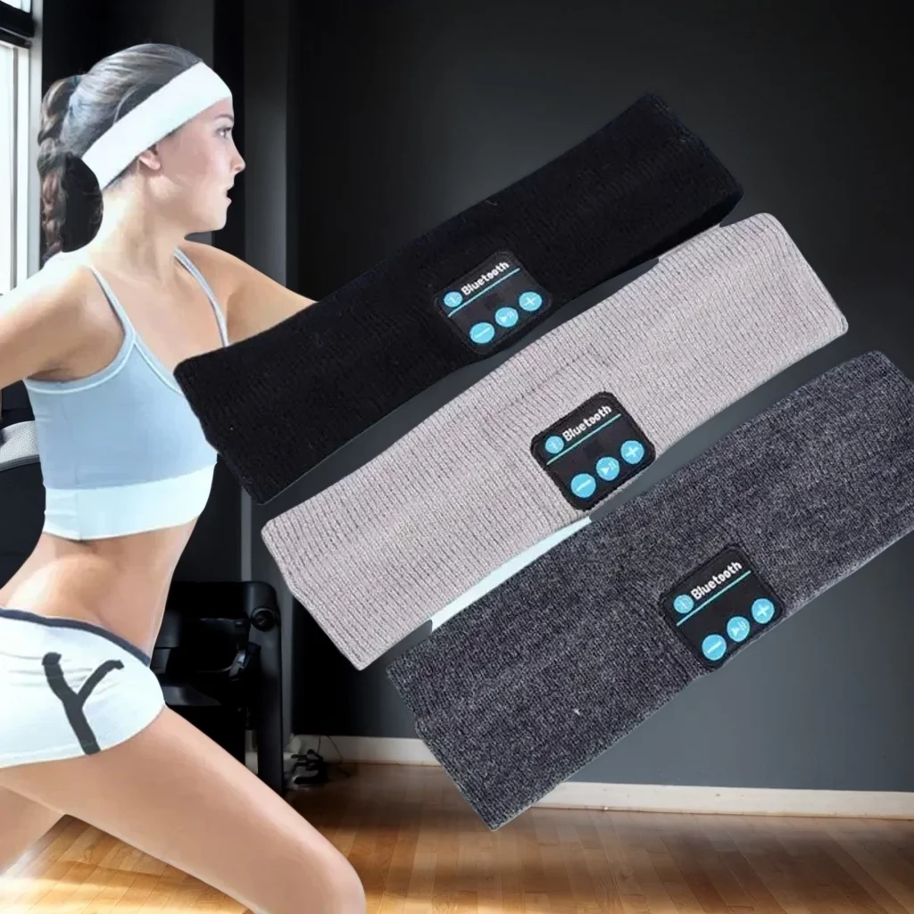 Diadema Bluetooth de modo dual: máscara para dormir inalámbrica y auriculares deportivos con micrófono (unisex)