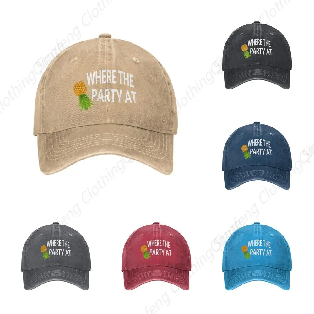 Upside Down Pineapple Funny Swinger Hat Baseball Cap Sports Casquette Cowboy Hats Men Women Adjustable Leisure Trucker