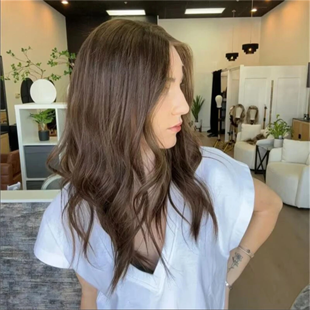 

Косплей Средний Коричневый Парик Фронта Шнурка Синтетические Женские Парики HD 13x4 Высокотемпературный Натуральный Волнистый Бесклеевой Дешевая Цена Парики Высокого Качества