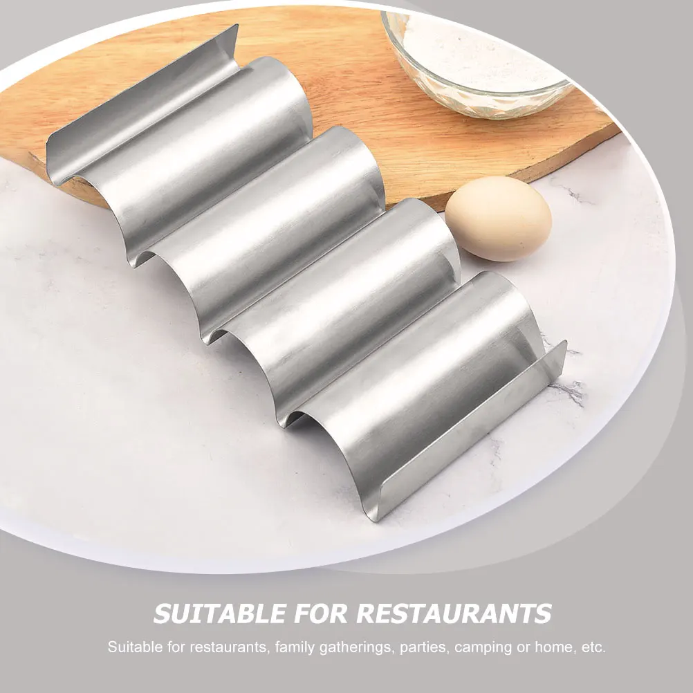 

Stainless Steel Pancake Holder Metal Corn Cake Rack Reusable Easy Clean Suitable Parties Home Kitchen