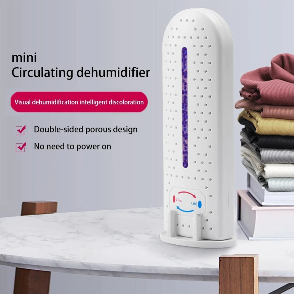 Mini sécheur d'air pour chambre à coucher, absorbeur d'humidité, déshumidificateur, recyclable, armoire, portable, aquarelle intérieure